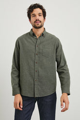 RUNSON SHIRT - HUNTER GREEN| Rails for sale