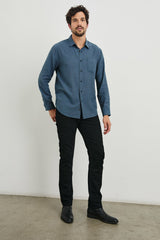 WYATT SHIRT - SEA BLUE| Rails near me