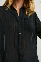 CHARLI SHIRT - BLACK SHADOW STRIPE| Rails on sale