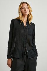 CHARLI SHIRT - BLACK SHADOW STRIPE| Rails on sale