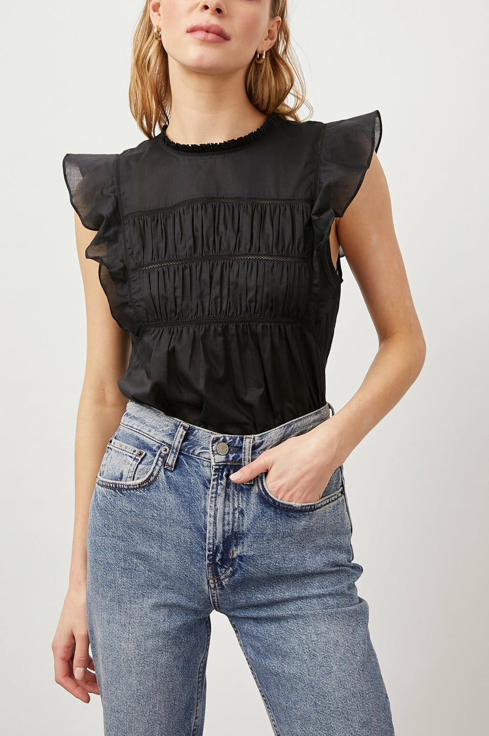 FILOMENA TOP - TRUE BLACK| Rails sale