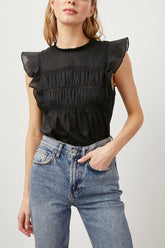 FILOMENA TOP - TRUE BLACK| Rails sale