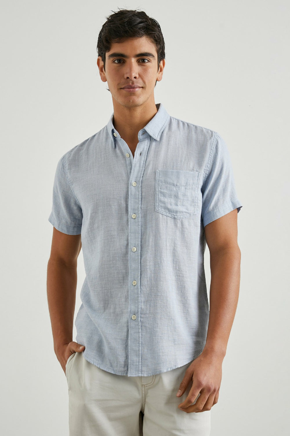 FAIRFAX SHIRT - BLUE MELANGE| Rails outlet