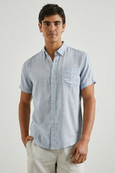 FAIRFAX SHIRT - BLUE MELANGE| Rails outlet