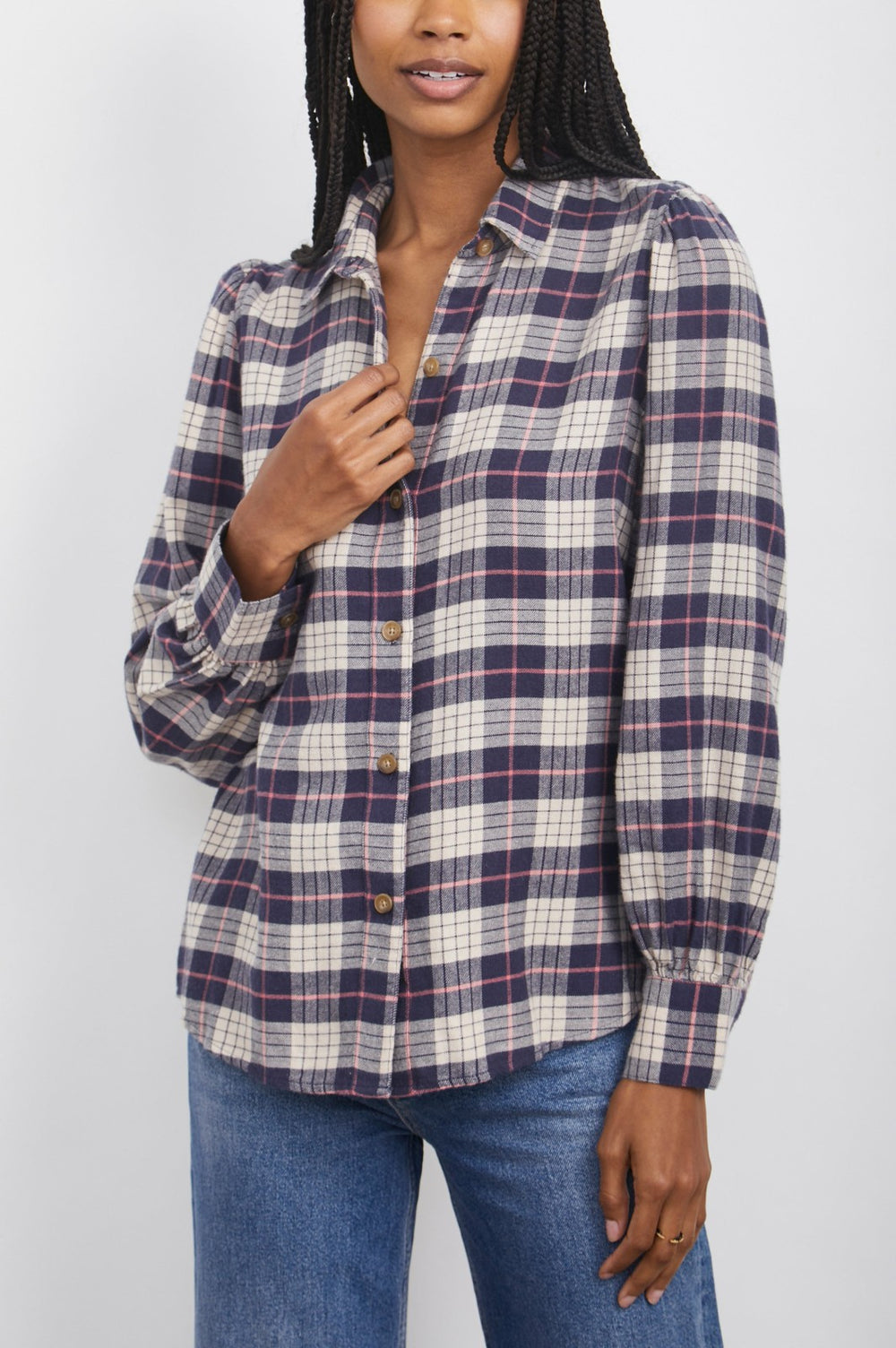 ANGELICA SHIRT - ALMOND PINK NAVY| Rails for sale