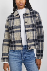 STEFFI JACKET - TAN PACIFIC CHECK| Rails near me