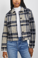 STEFFI JACKET - TAN PACIFIC CHECK| Rails near me