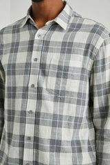WYATT SHIRT - ANTHROCITE SKY MELANGE| Rails on sale