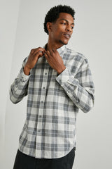 WYATT SHIRT - ANTHROCITE SKY MELANGE| Rails on sale