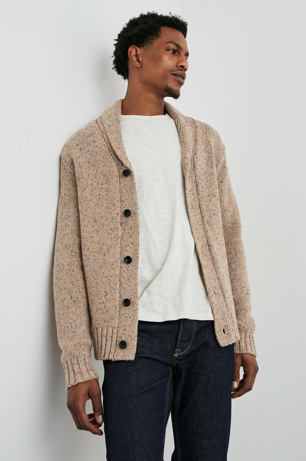 CORDEN CARDIGAN - OATMEAL SPECKLE| Rails outlet