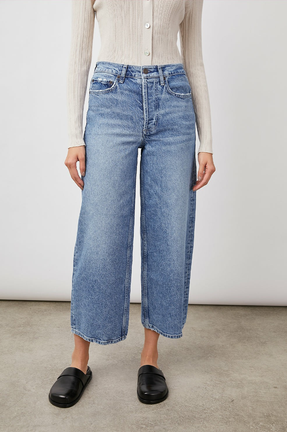 GETTY CROP WIDE LEG - GERANIUM| Rails online