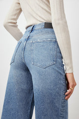 GETTY CROP WIDE LEG - GERANIUM| Rails online