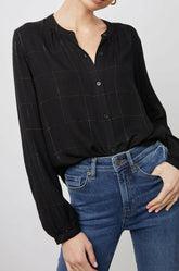 ELOISE TOP - EBONY TINSEL| Rails outlet