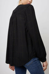 ELOISE TOP - EBONY TINSEL| Rails outlet