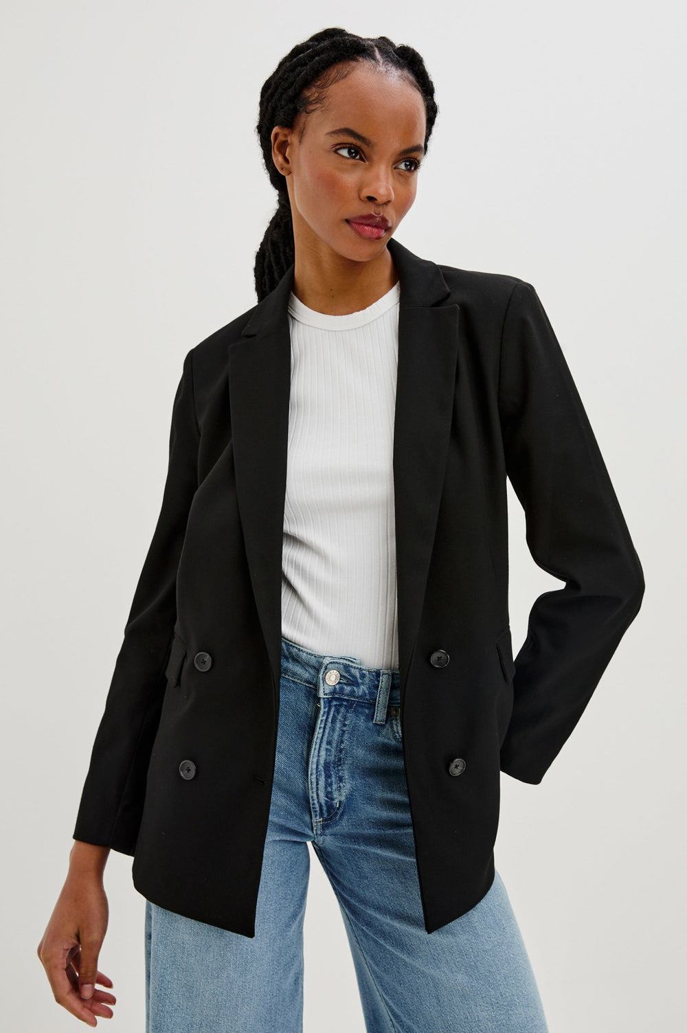 JAC BLAZER - BLACK TWILL| Rails on sale