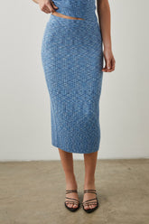 KENDALL SKIRT - BLUE MULTI SPACE DYE| Rails US