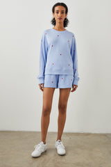RAMONA SWEATSHIRT - PINK HEART EMBROIDERY| Rails online