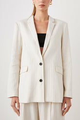 STANTON BLAZER - IVORY PINSTRIPE| Rails for sale
