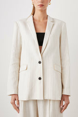 STANTON BLAZER - IVORY PINSTRIPE| Rails for sale