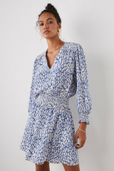 ZANA DRESS - COBALT STATIC LEOPARD| Rails near me