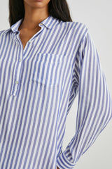 ELLE SHIRT - BLUE WHITE STRIPE| Rails US