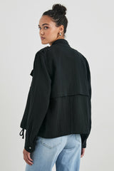 COLLINS JACKET - GAUZE BLACK| Rails US