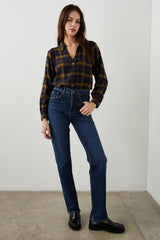 LAUREN SHIRT - NAVY HAZELNUT PINK| Rails discount