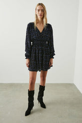 DELANEY DRESS - COBALT STATIC| Rails near me