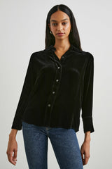 ANDREA TOP - BLACK VELVET| Rails online