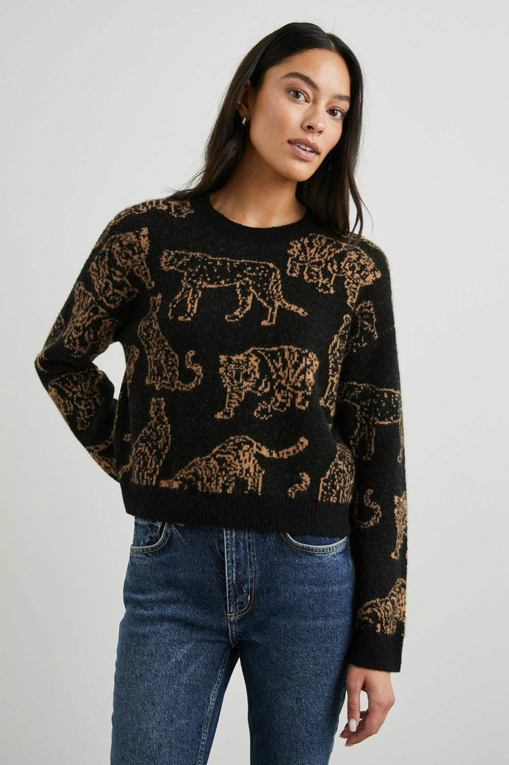 PERCI SWEATER - CAMEL WILD CATS| Rails outlet
