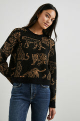 PERCI SWEATER - CAMEL WILD CATS| Rails outlet