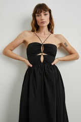 SILVIA DRESS - BLACK NYLON| Rails sale