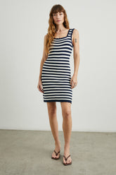 LILY DRESS - WHITE NAVY STRIPE| Rails near me