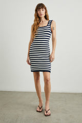 LILY DRESS - WHITE NAVY STRIPE| Rails near me