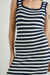 LILY DRESS - WHITE NAVY STRIPE| Rails near me