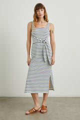 MEG DRESS - IVORY NAVY STRIPE| Rails near me