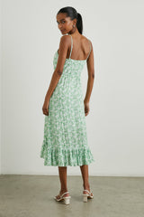 FRIDA DRESS - GREEN TEXTURE FLORAL| Rails discount
