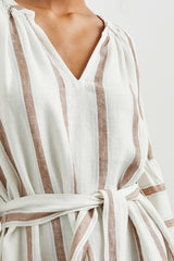 VITTORIA DRESS - COCONUT STRIPE| Rails on sale