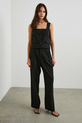 GUILIA VEST - BLACK TWILL| Rails online