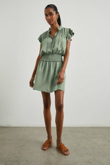 AMINA DRESS - SAGE DENIM| Rails online