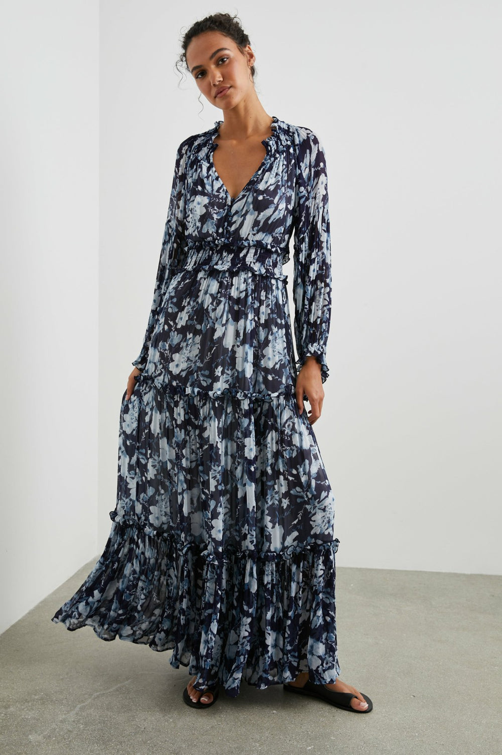 FREDERICA DRESS - INDIGO BLOSSOMS| Rails near me