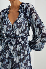 FREDERICA DRESS - INDIGO BLOSSOMS| Rails near me
