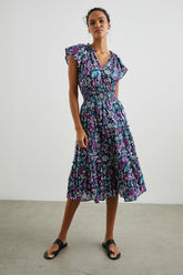 AMELLIA DRESS - WOODBLOCK FLORAL| Rails sale