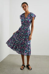AMELLIA DRESS - WOODBLOCK FLORAL| Rails sale