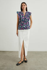 MISHA TOP - WOODBLOCK FLORAL| Rails outlet