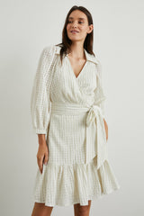KIARA DRESS - IVORY SEERSUCKER| Rails outlet