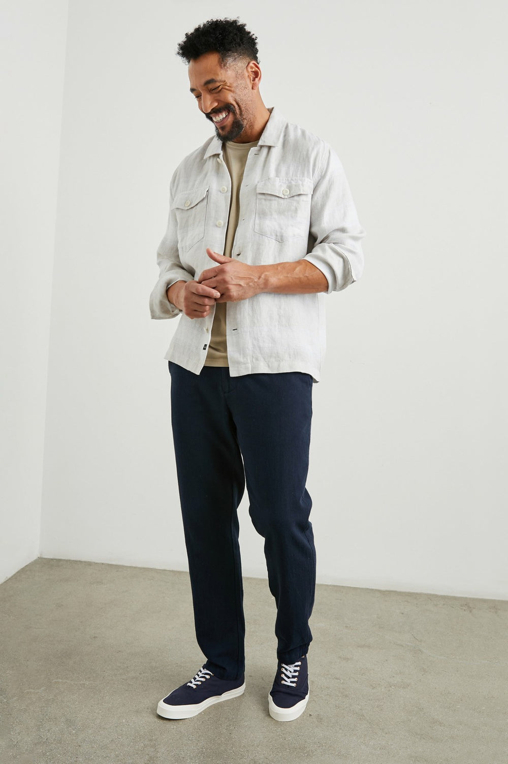 KEROUAC SHIRT JACKET - WICKER GRAPHITE STRIPE| Rails discount