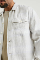 KEROUAC SHIRT JACKET - WICKER GRAPHITE STRIPE| Rails discount