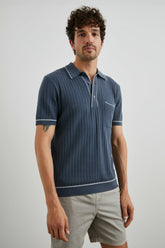 HARDY POLO SHIRT - FADED NAVY| Rails US