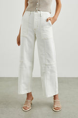 GETTY CROP UTILITY WIDE LEG - VINTAGE ECRU CONTRAST STITCH| Rails US